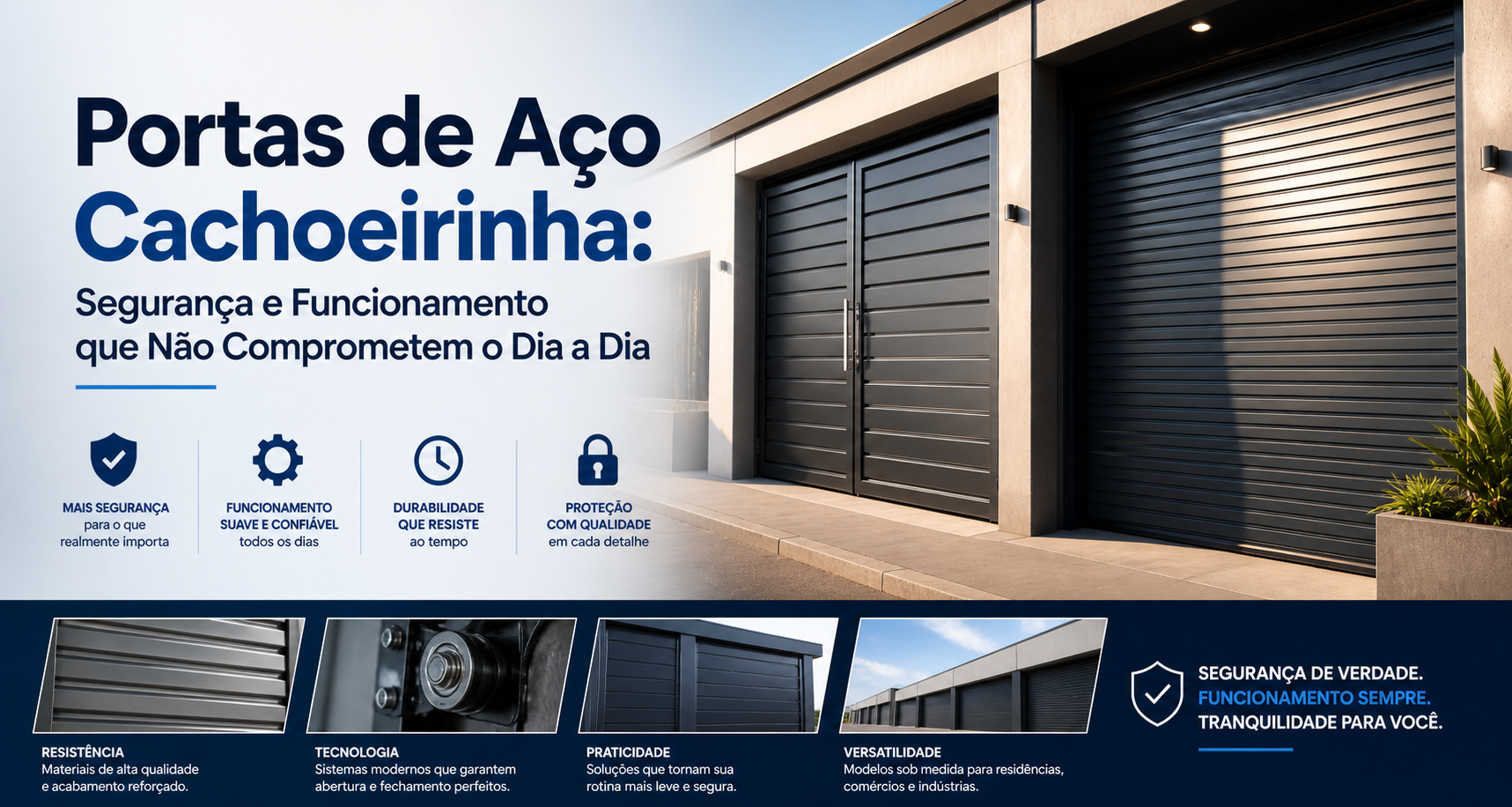  Portas de Aço Cachoeirinha: Segurança e Funcionamento que Não Comprometem o Dia a Dia