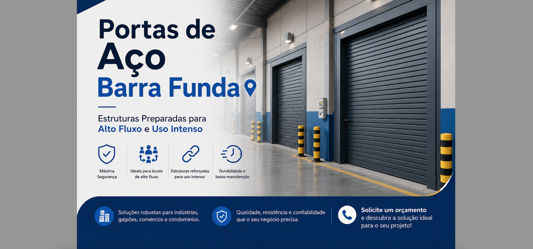 Portas de Aço na Barra Funda: Estruturas Preparadas para Alto Fluxo e Uso Intenso
