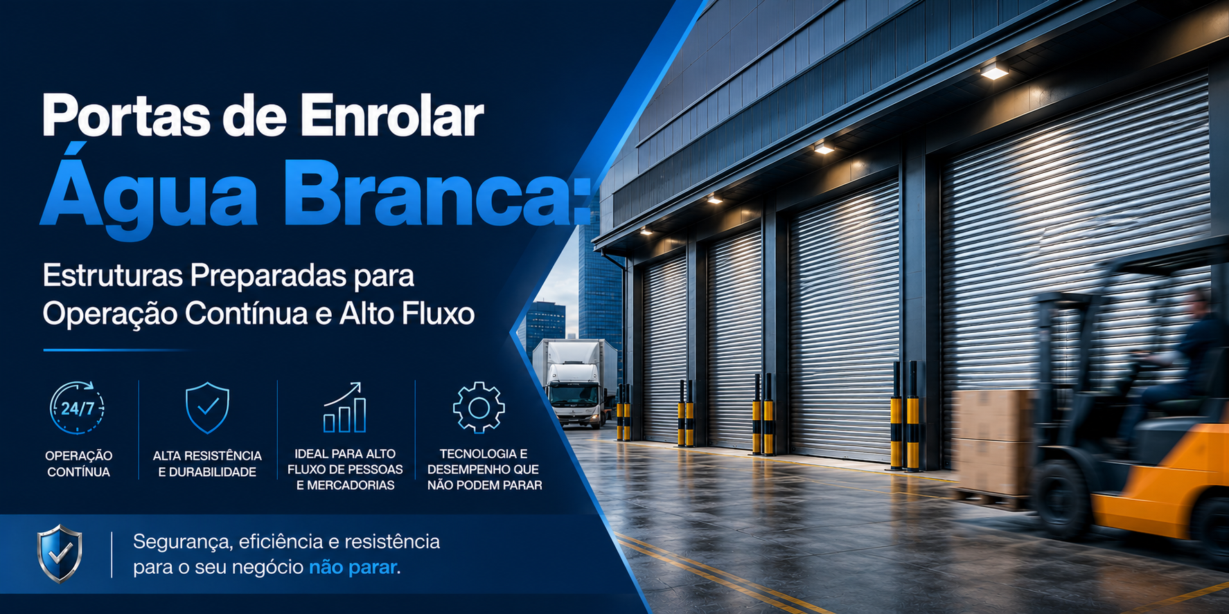 Portas de Enrolar Água Branca: Estruturas Preparadas para Operação Contínua e Alto Fluxo